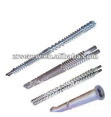 Parallel twin screw and barrel for plastic extruder