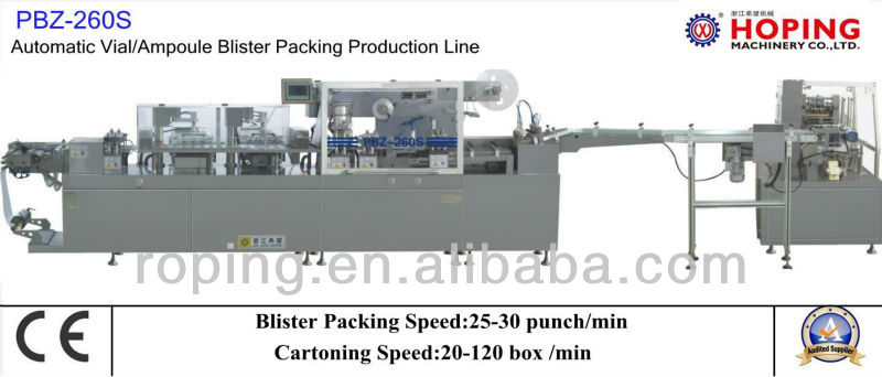 PBZ-260S Ampoule Vial Packing Machine Line