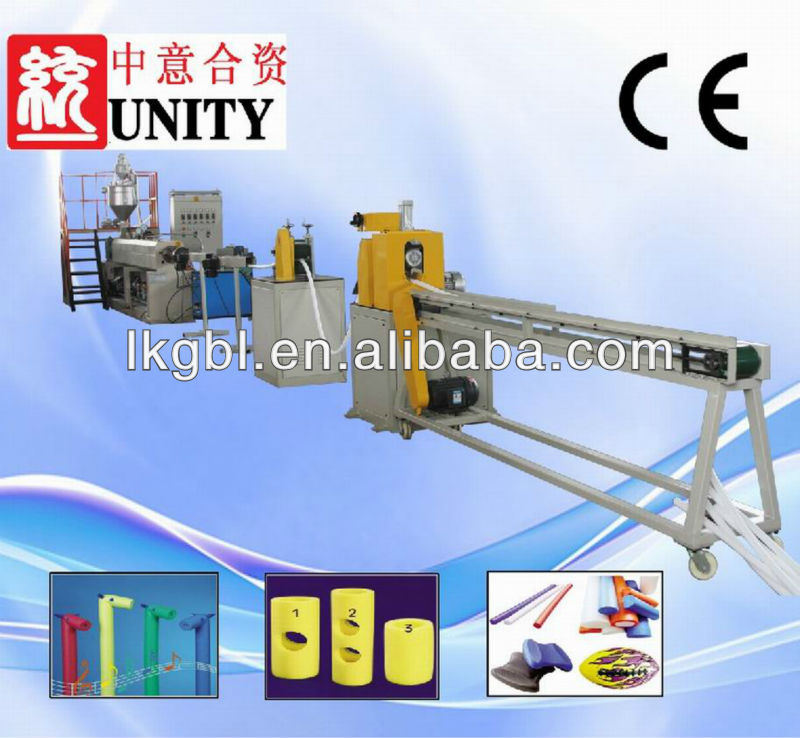 PE foamed noodle extrusion line