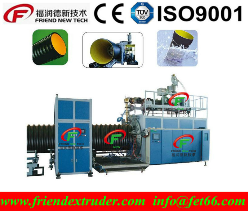 PE Large Diameter Hollow Wall Winding Pipe Machine