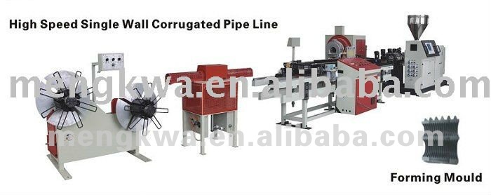 PE/PP/PA/PVC Single Wall Corrugated Pipe Extrusion Line