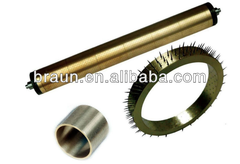 perforating pinned roller, needle roller