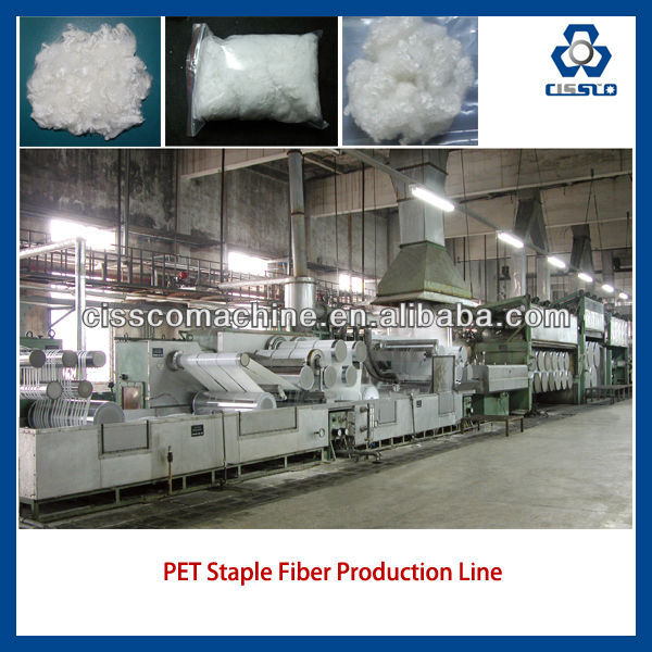 PET STAPLE FIBER PRODUCTION LINE, PET STAPLE FIBER MAKING MACHINES, RECYCLED POLYESTER STAPLE FIBER MACHINE