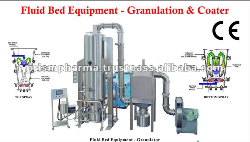 Pharma Machinery Fluid Bed Equipment Granulator & Pallet Coater