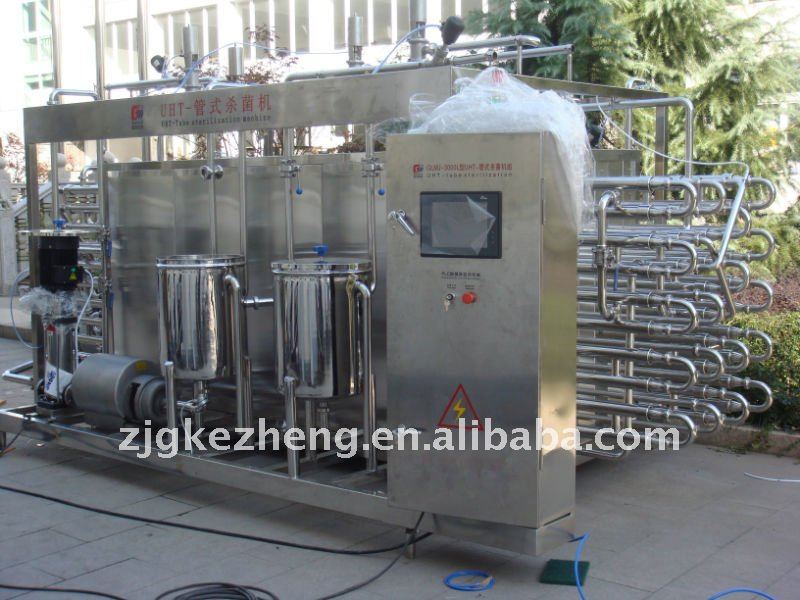 Pipe type UHT sterilizer for juice/ milk/ juice with pulp/pudding/jam