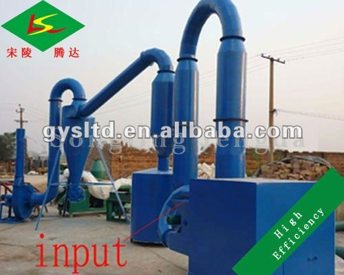 Pipeline type dryer for wet sawdust very popular in the wood industry