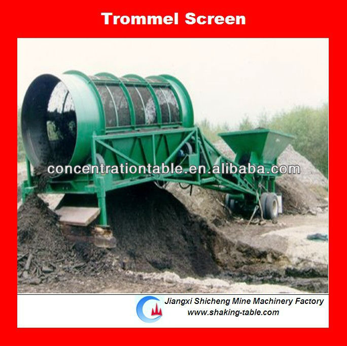 placer alluvial trommel screen 100tph