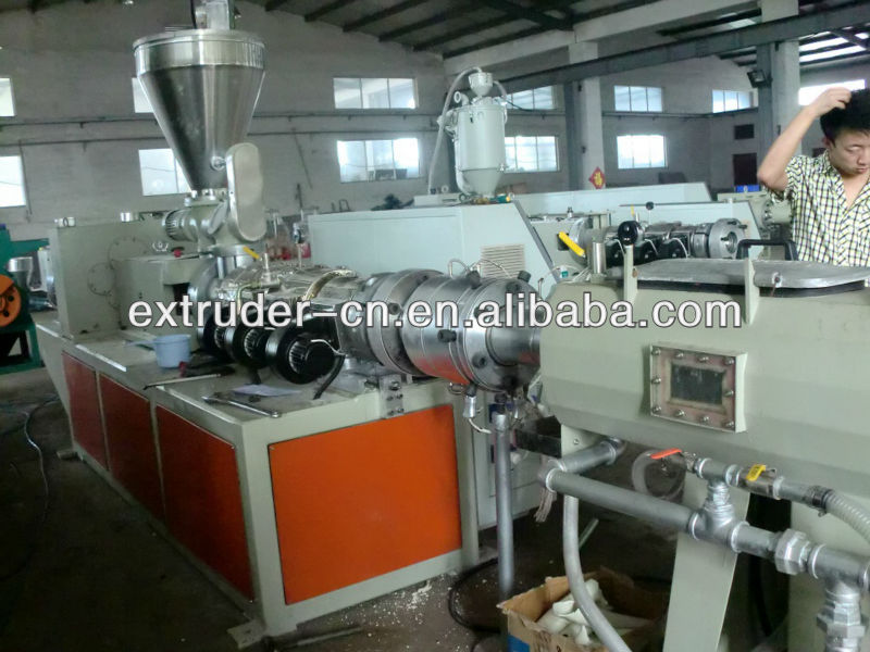 plastic machinery pvc pipe extrusion line