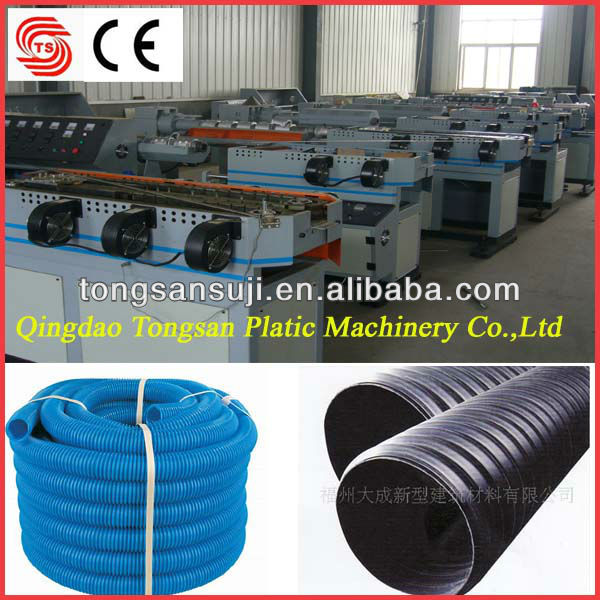 plastic single wall hdpe corrugated pipe extrusion machine