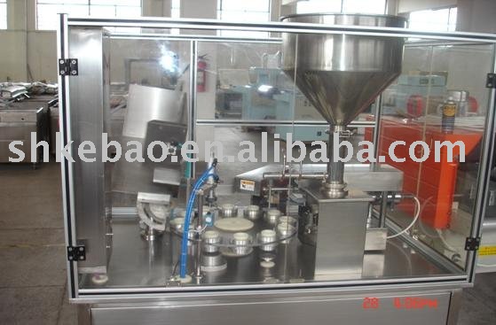 plastic tube filling and sealing machine