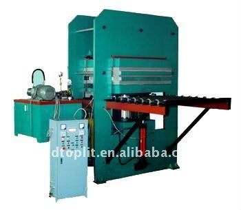 plate vulcanizer with forced opening moulds & automatic push and draw moulds