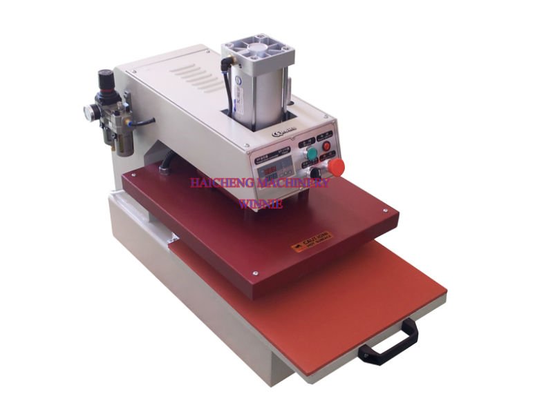 Pneumatic fabric log heat transfer press machine