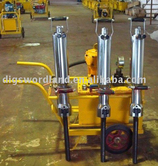 Pneumatic hydraulic split stone machine