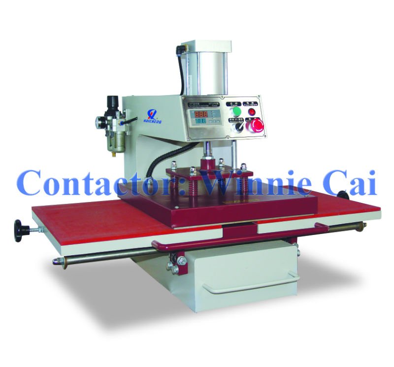 Pneumatic two trays sportswear heat transfer printing machine