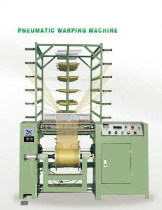 Pneumatic warping machine