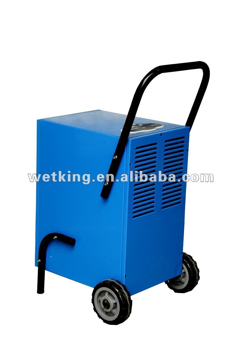 Portable commercial dehumidifier with handle and big wheels