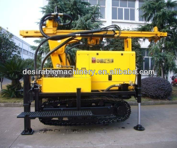 portable crawler mounted water well drilling rig HS300