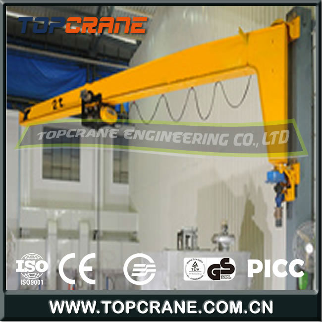 Portable wall jib crane with CD MD hoist