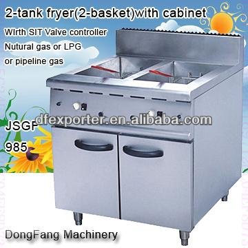 potato fryer machine JSGF-985 gas fryer with cabinet ,food machine