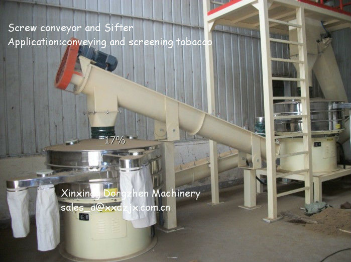 Powder grading sifter with feeding system