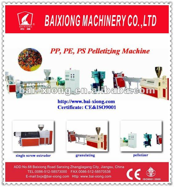 PP, PE, PS Pelletizing Machine