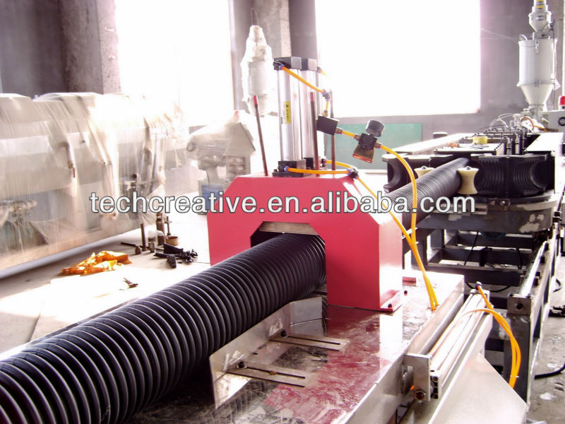 PP single wall corrugated pipe production line plastic machinery