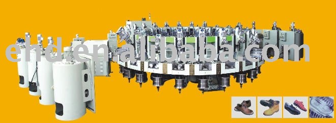 PU Two Color Two Density Soles Injection Molding Machine