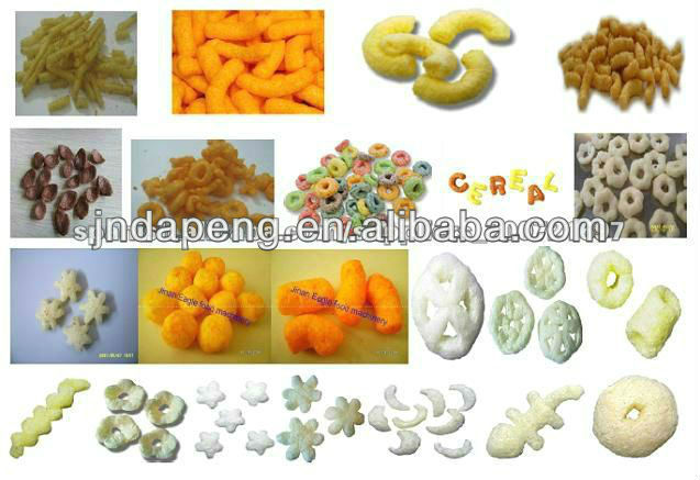 puffed corn snack food extruder machine