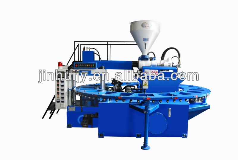 PVC crystal and air blowing shoe making machine(20 workstations)