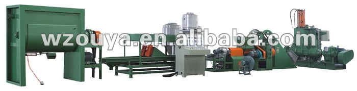 PVC/EVA/TPR/rubbers granulating line