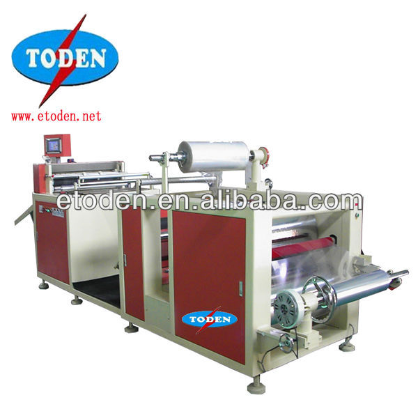 PVC PET PP plastic laminating film roll cutting machine