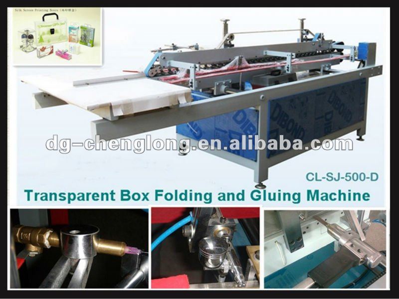 PVC PET Transparent Box Manual Gluing Machine