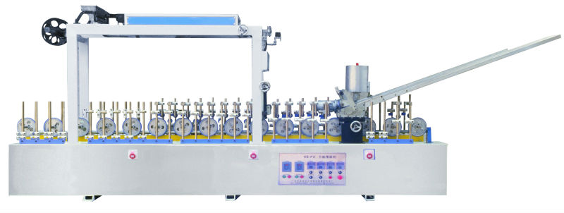 PVC profile wrapping machine with cold & hot glue