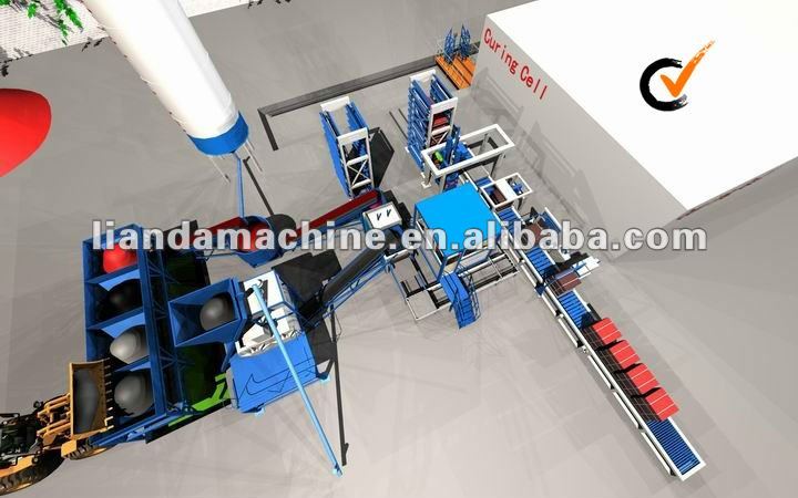 QFT8-15 Fully-auto Hollow block machine line