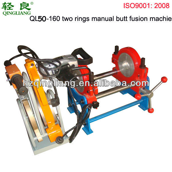 QL50-160 manual hdpe butt fusion welding machine with two rings