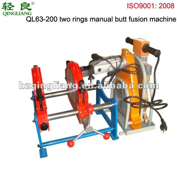 QL63-200 two rings manual pe pipe butt welding machine