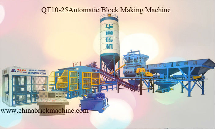 qt10 no clay no fire full automatic cement brick making machine