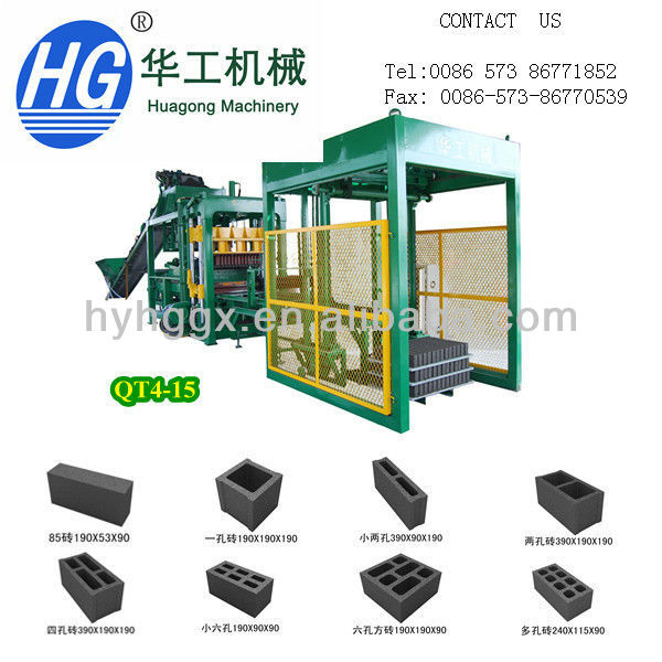 QT4-15 Fully Automatic Concrete Block Making Machine In China