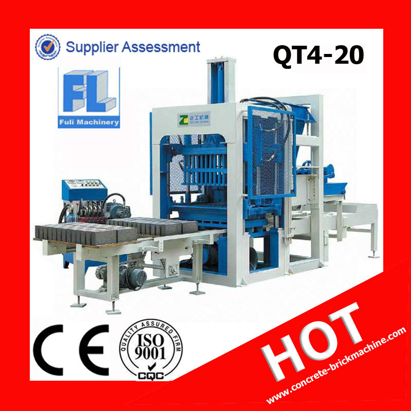 QT4-20 Semi-automatic Concrete Interlock Machine with good price