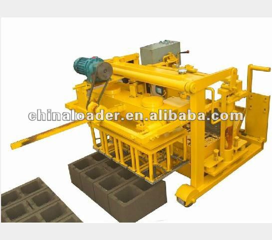 QT40-3A mobile hollow cement cement brick maker machine