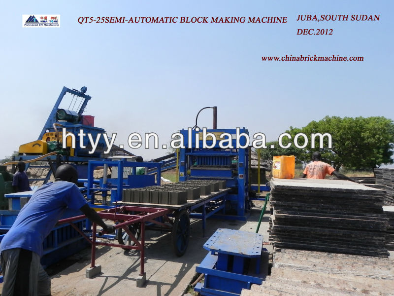 QT5-25 Concrete Block Making Machinery in Middle East