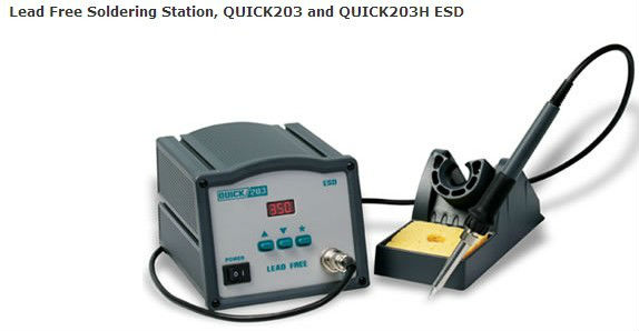 Quick203 and Quick 203H ESD soldering station