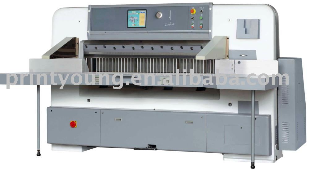 QZYK1300DH Touch screen double hydraulic double guide PAPER CUTTING MACHINE