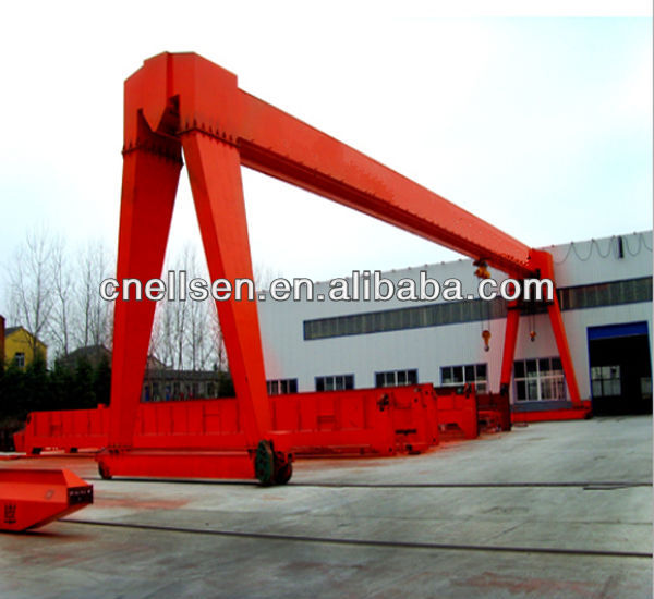 rail-mounted semi goliath overhead gantry crane,Heavy duty electric semi gantry crane goliath crane,BMH Semi Gantry Cranes