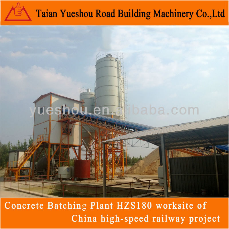 Railway project of Concrete Batching Plant HZS180