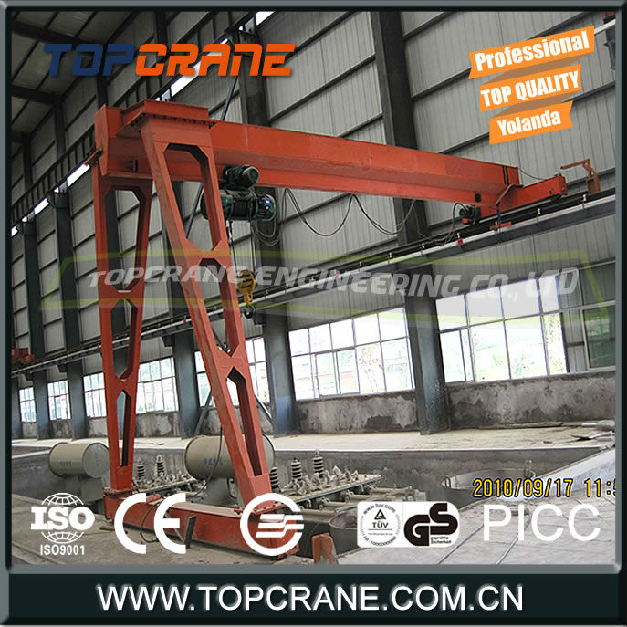 Railway Travelling Single Leg Half Gantry Crane 1t 2t 3t 5tont