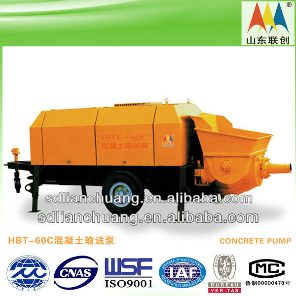 Ready trailer concrete pump