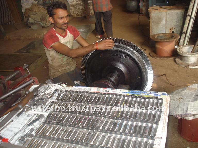 Reblading steam turbine