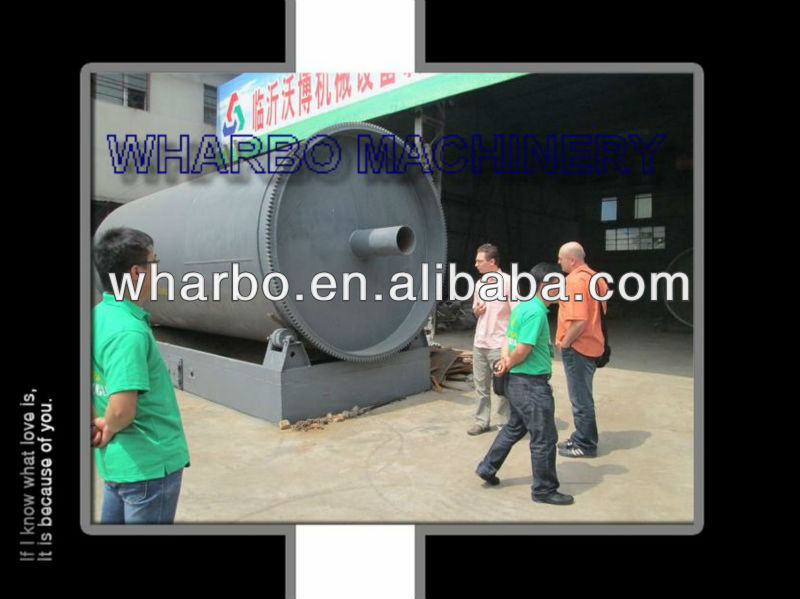 recycling waste tyre/plastic into crude oil/diesel oil pyrolysis equipment