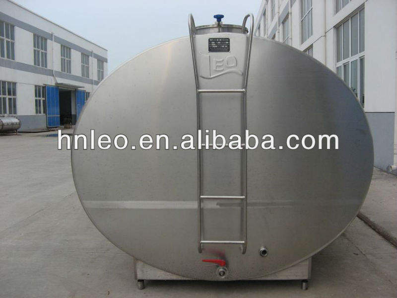 Refrigerated horizontal stainless steel 304 fresh milk receiving fast directly cooling storage insulation cooler tank